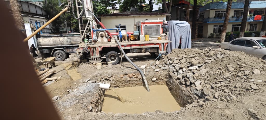 Water Supply  of drilling and installation of water well lining rings 